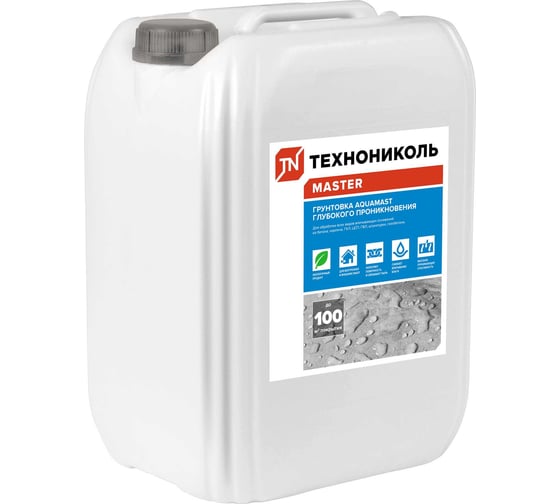 Изображение товара Грунтовка глубокого проникновения Технониколь AQUAMAST, канистра 10 кг TN813519