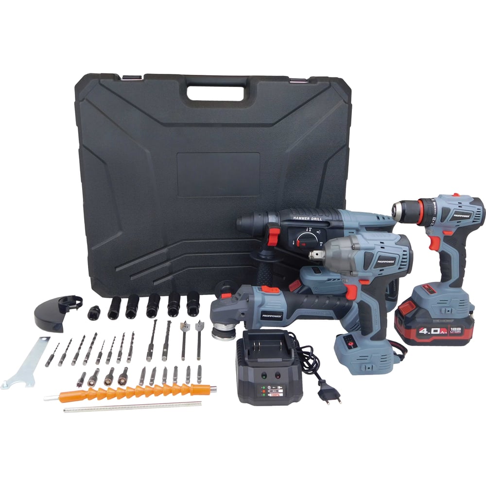 Изображение товара Профессиональный аккумуляторный набор Profipower 4 в 1 с бесщеточным двигателем
