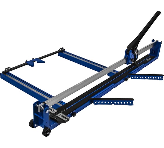 Изображение товара Плиткорез ручной КОБАЛЬТ 1200x16 мм, монорельс, ц/м рама, 2 выносные ноги, лаз. ук-ль, трансп. колёса, ролик ВК8 TIN 22x6х6 мм 919-364