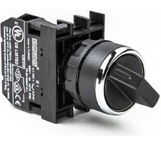 Изображение товара Переключатель Emas 2-0-1, с фиксацией, 1НО, серия B, 250 В AC, 4 А B100S30