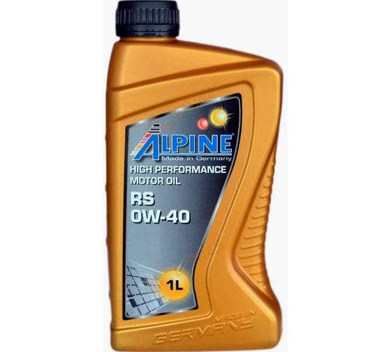 Изображение товара Масло моторное Alpine RS 0W-40 1L 0100221