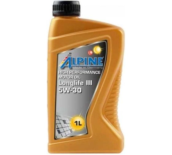 Изображение товара Масло моторное синтетическое Alpine Longlife III 5W-30 1L 0100281
