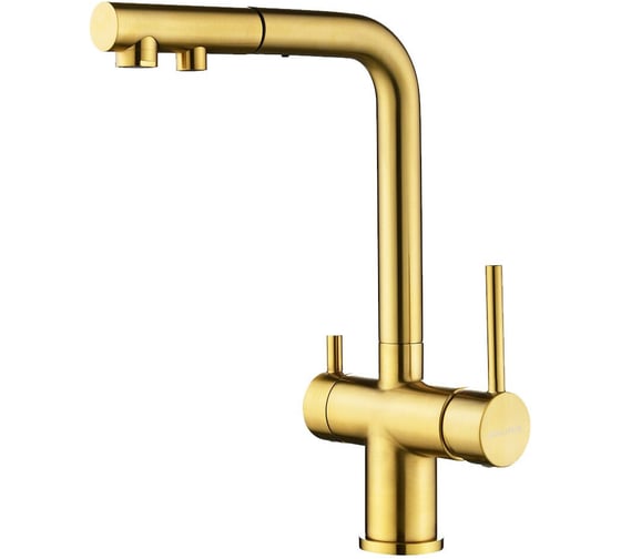 Изображение товара Смеситель для кухни Paulmark SERPENTINE, брашированное золото Se213222-BG