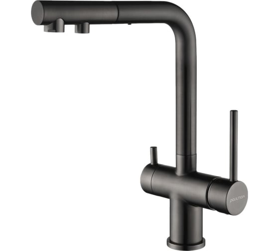 Изображение товара Смеситель для кухни Paulmark SERPENTINE, вороненая сталь Se213222-GM