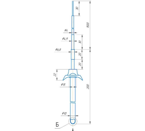 Изображение товара Термостат электрокалорифера стержневой кабельный Завод RGP 90 градусов, 200 мм. TU-K02-90