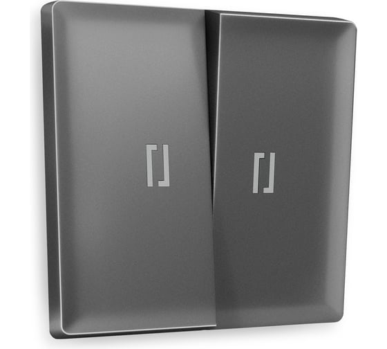 Изображение товара Лицевая панель Ambrella Volt для 2-клавишных выключателей с подсветкой ALFA AP6540