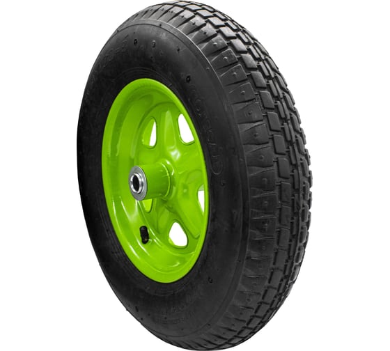 Изображение товара Колесо к тачке пневматическое ПОЛЕСАД 4.00-8, 16мм (5/90) 023696