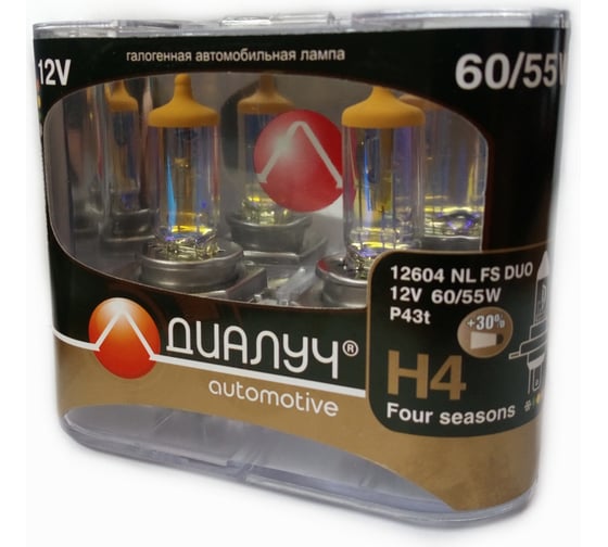 Изображение товара Лампы Диалуч Night Light Four Season Н4 12V 60/55W 12604-NL-FS-DUO