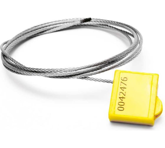 Изображение товара Тросовая пломба ООО Пломба.Ру d2,25 мм., L 1500мм. цвет желтый, 10 шт. т-4-1302, 1006027