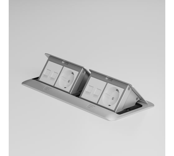 Изображение товара Выдвижной блок на 8 модулей WERKEL (серебряный) W8078065 a069367