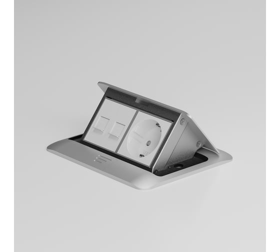 Изображение товара Выдвижной блок на 4 модуля WERKEL (серебряный) W8074065 a069366