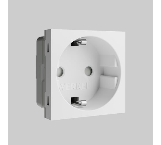 Изображение товара Модульная розетка WERKEL с заземлением и шторками (белый) W1171160 a069368