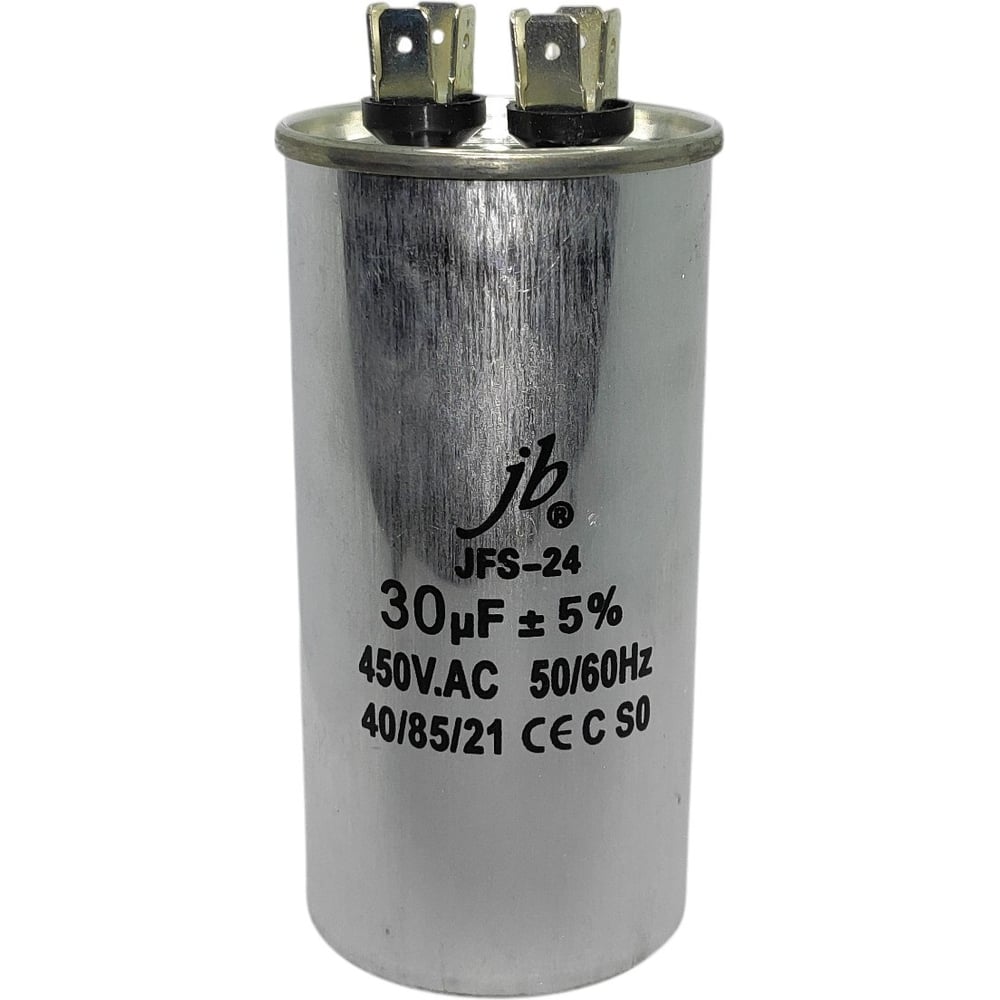 Изображение товара Пусковой конденсатор JB Capacitors 30мкФ 450В алюминиевый корпус JFS-24