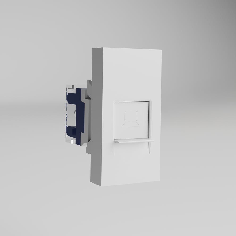 Изображение товара Модульная розетка WERKEL Ethernet RJ-45 6 cat. (белый) W1281101 a069369