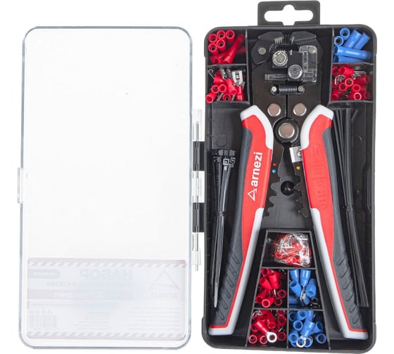 Изображение товара Набор наконечников и клемм со стриппером ARNEZI универсальный 201пр. R6041102