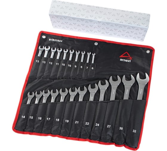 Изображение товара Набор ключей комбинированных ARNEZI 22пр. в сумке (6-32мм) R1031022