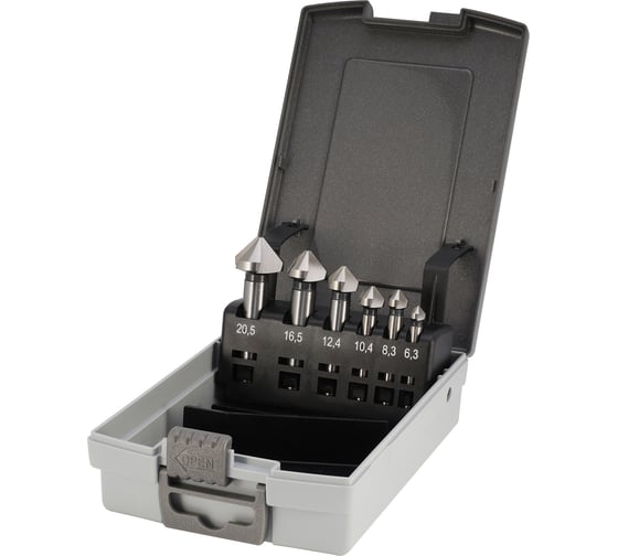 Изображение товара Набор зенковок H-Tools 90гр. 6.3-20.5мм 3z HSSE-Co5 6шт 745806EHT