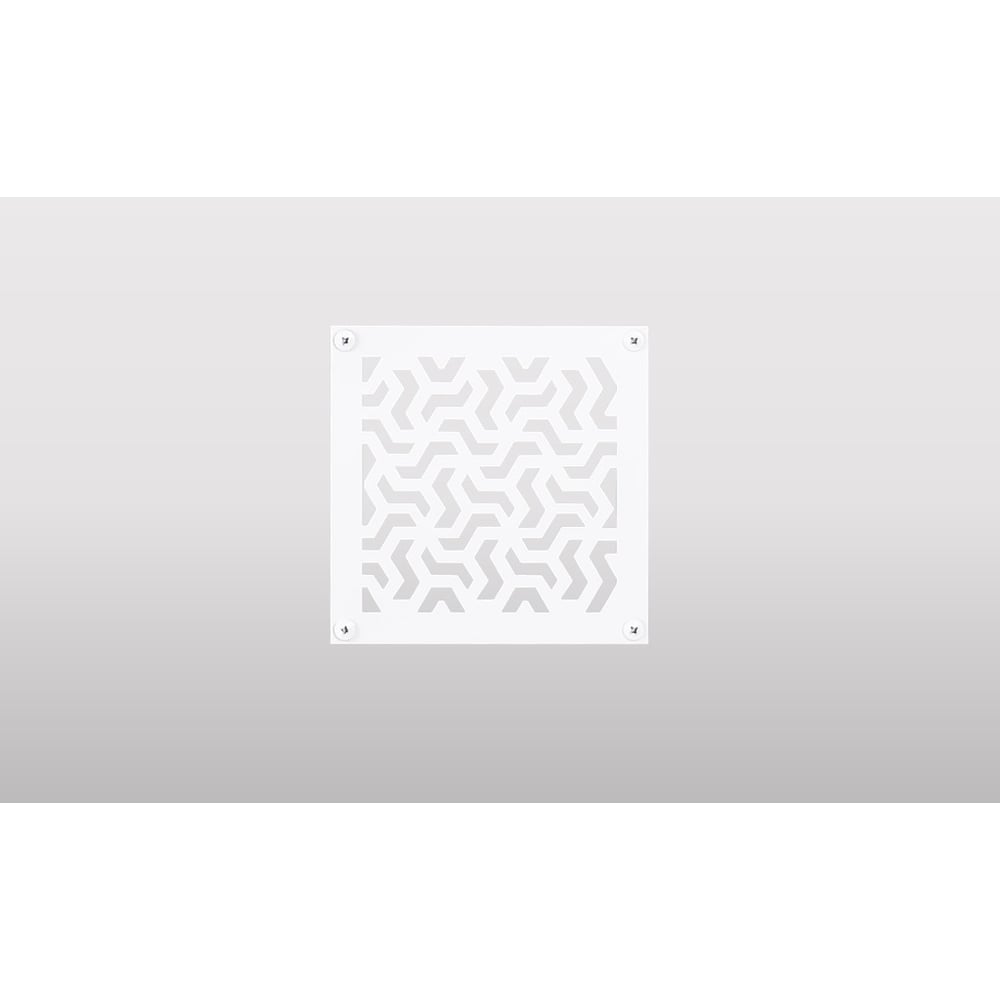 Изображение товара Накладка для вентиляции 300x300 белая сталь внутренняя ВРК-006Б