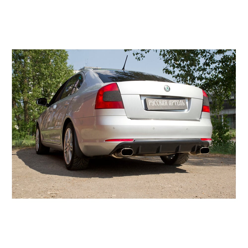 фото Диффузор на задний бампер для skoda octavia 2008-2013 русская артель