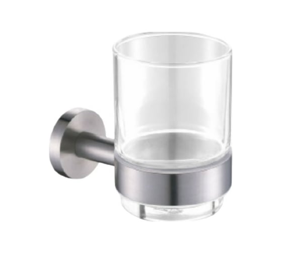 Изображение товара Стакан Aquanet 4584 стекло, с держателем, хром 00264906