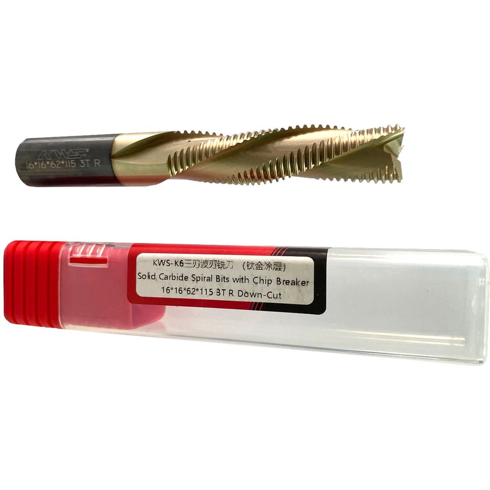 Изображение товара Фреза спиральная черновая KWS 16х16х62х115 Z3 RH Golden Coating