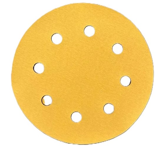Изображение товара Шлифовальный круг Vitatools 180 мм, 8 отверстий, Р60, 1 штука, желтый G-180-P60-8