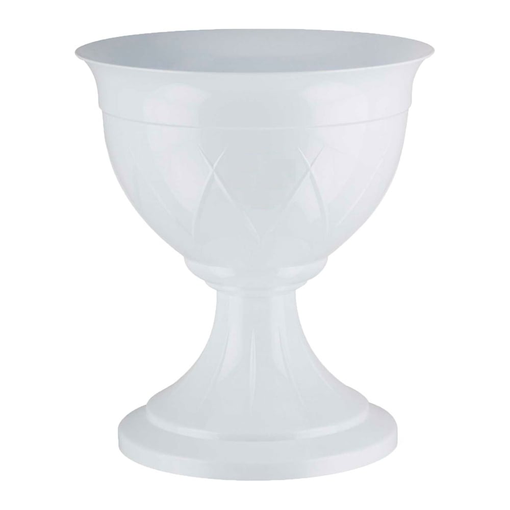 Изображение товара Горшок SANTINO Лилия на ножке 9 л, 32х37 см, белый 049138