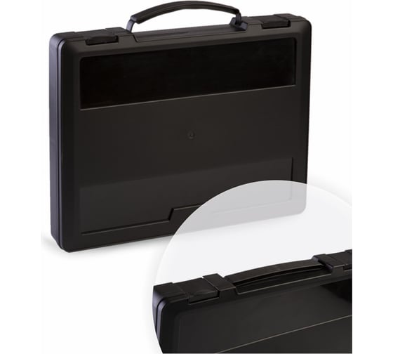 Изображение товара Портфель с выдвижной ручкой Стамм 270х350х45 мм, черный ПФ21