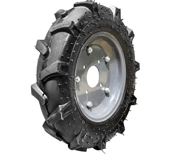 Изображение товара Колесо ПОЛЕСАД к мотоблоку 4.00-10, елочка, диск 4 отверстия 020681