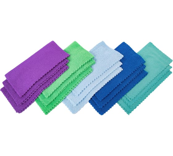 Изображение товара Набор салфеток из микрофибры ARNEZI 15 шт, размер 30x30, край ультразвук A0406025