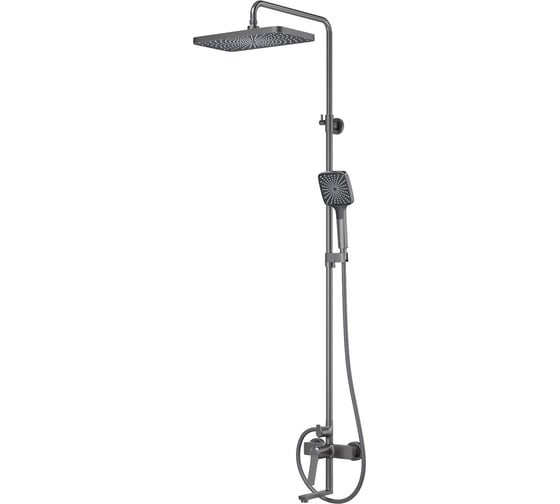 Изображение товара Душевая система с тропическим душем и изливом IDDIS Parker матовый графит IDDIS  PARGM3Fi06