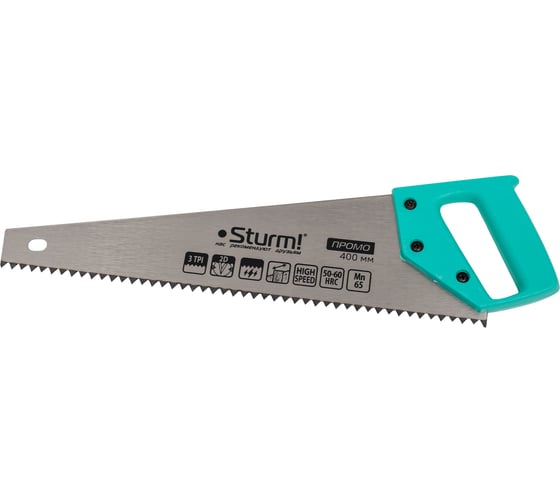 Изображение товара Ножовка по дереву Sturm 400мм, 3TPI, 2D зуб, ! 1060-13-400SP
