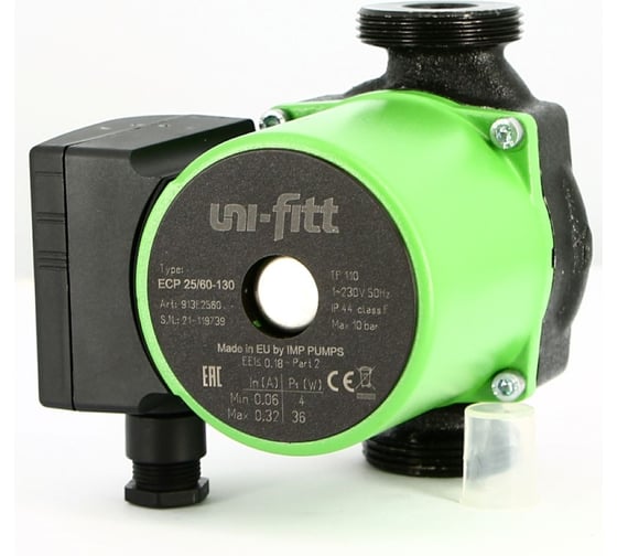 Изображение товара Насос циркуляционный энергоэффективный Uni-Fitt ECP 32/60 180 с гайками 918E3260