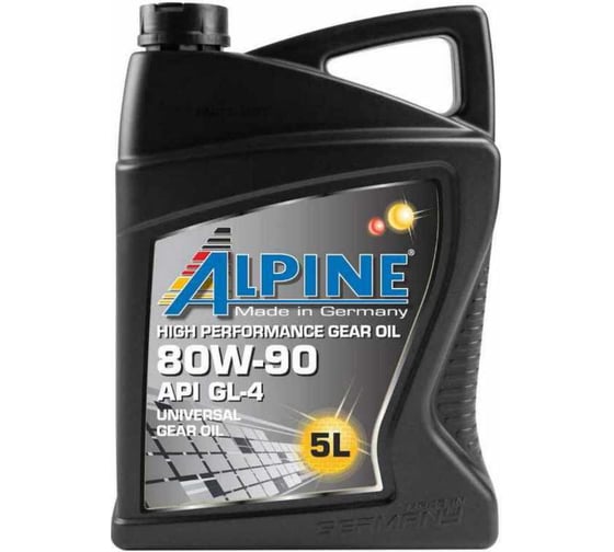 Изображение товара Масло трансмиссионное Alpine Gear Oil 80W-90 GL-4 5L 0100682