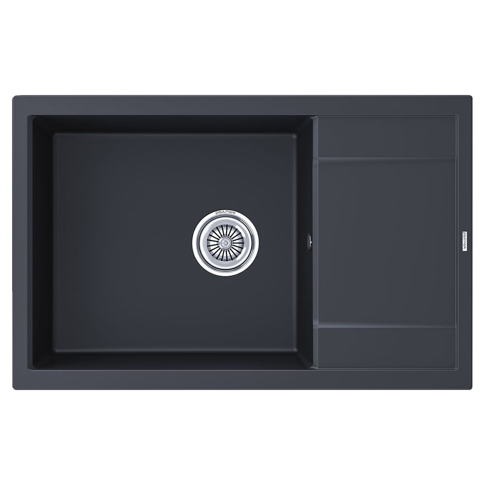 Изображение товара Мойка Paulmark FLUGEN 60 антрацит искусственный камень врезная с крылом