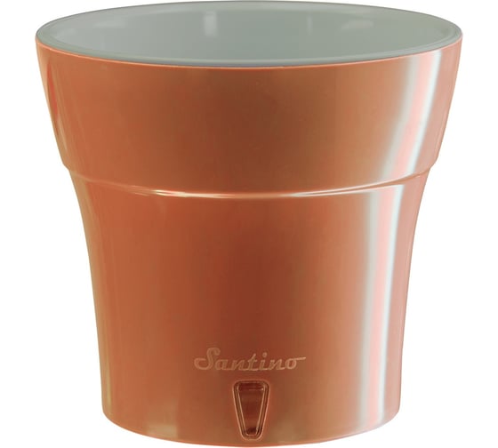 Изображение товара Горшок SANTINO ДАЛИ 3.5 л, 19.5х17.5 см, персик/серый 058555