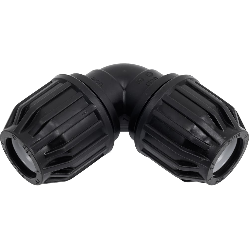 Изображение товара Колено Heisskraft 90 градусов 20 мм для ПНД труб профессиональный фитинг