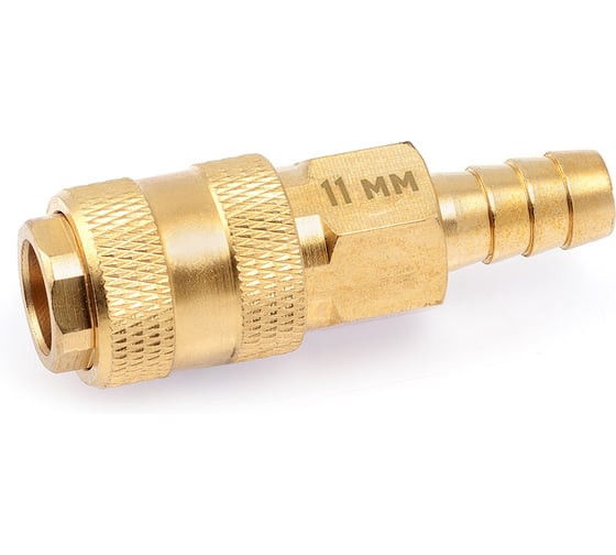 Изображение товара Штуцер быстросъёмный латунный Дело Техники "мама" (F) × ёлочка 11мм 949072