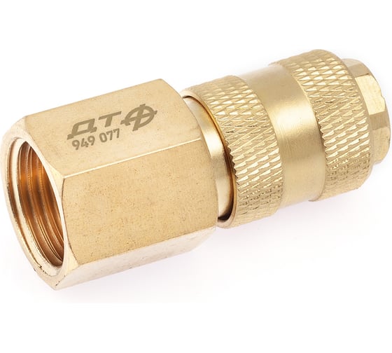 Изображение товара Штуцер быстросъёмный латунный Дело Техники "мама" (F) × "мама" 1/2"(F) 949077