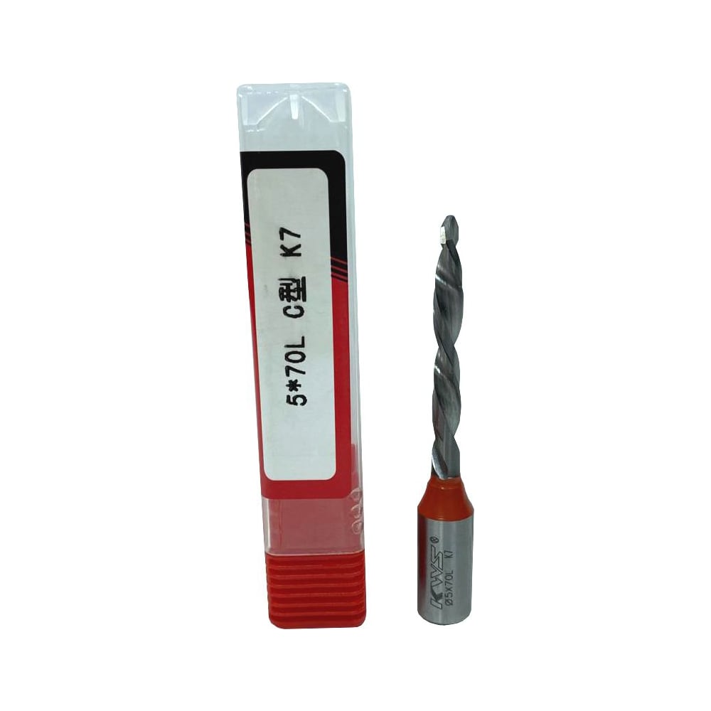 Изображение товара Монолитное сверло KWS HWМ 5х70 для сквозных отверстий левое вращение