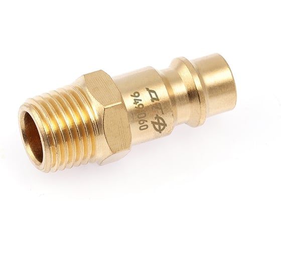 Изображение товара Штуцер быстросъёмный латунный Дело Техники "папа" (M) × "папа" 1/4"(M) 949060
