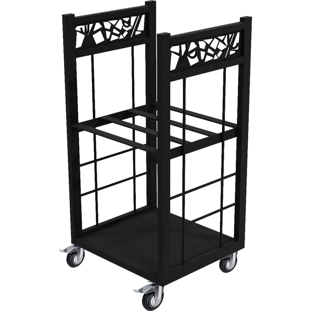 Изображение товара Дровница ПРОФМЕТСТИЛЬ Ретро 880 с колесами для хранения дров черная