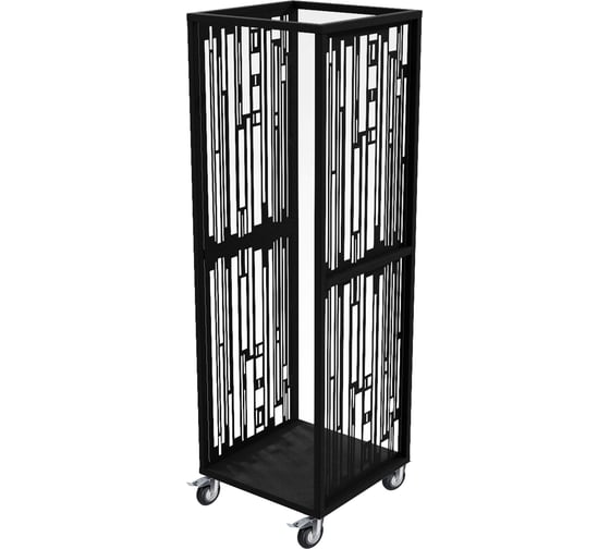 Изображение товара Дровница металлическая ПРОФМЕТСТИЛЬ Ритм с колесами 1155