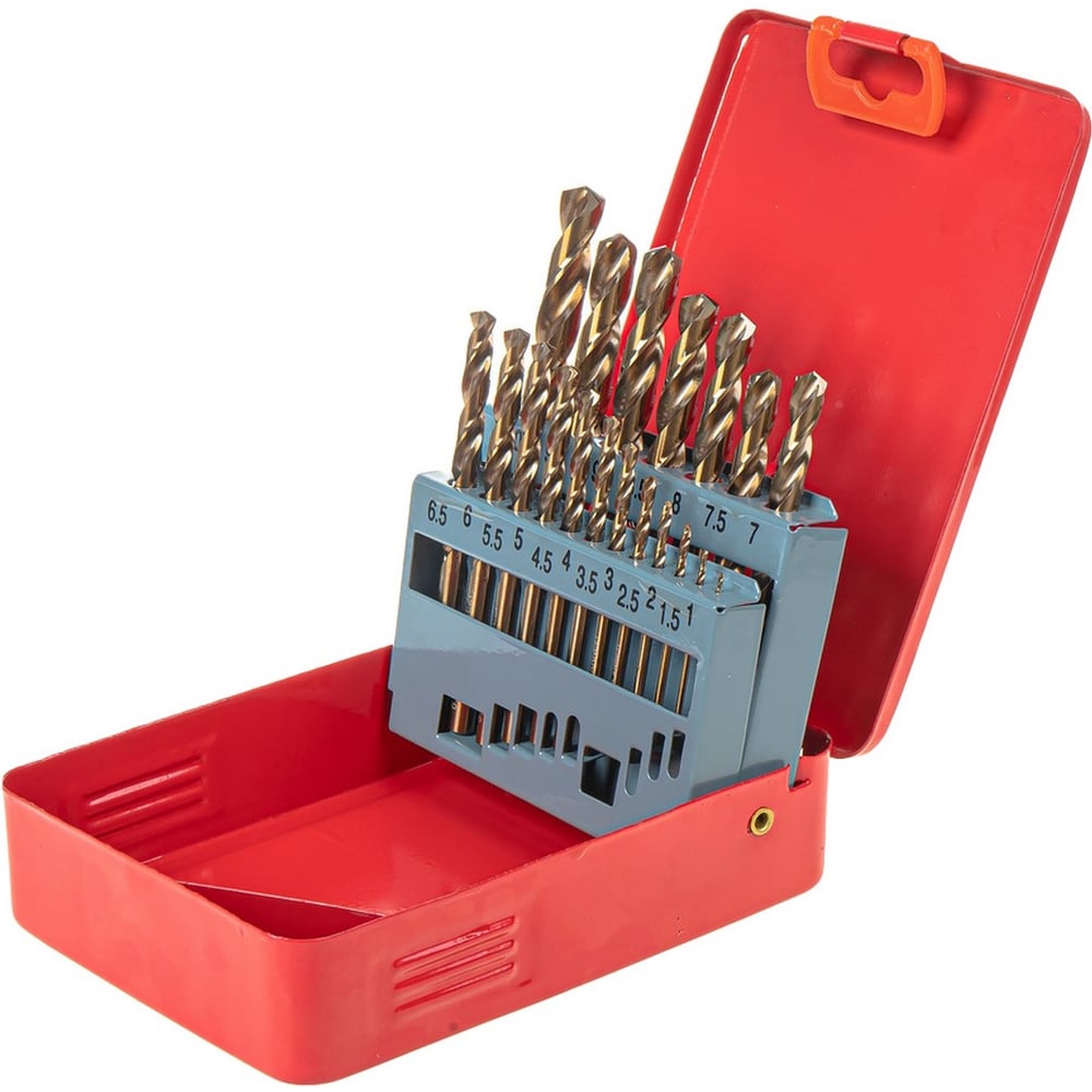 Изображение товара Набор сверл по металлу Arnezi 19 шт. HSS-Co5 Δ 1-10 мм с футляром