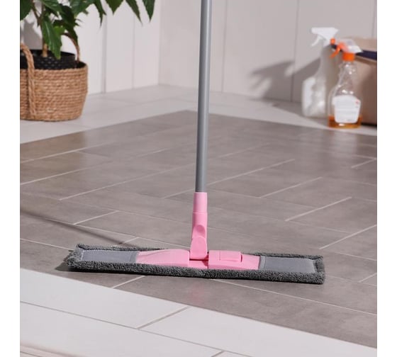 Изображение товара Плоская швабра Raccoon телескопическая ручка, микрофибра 40х14х90 см 5195197