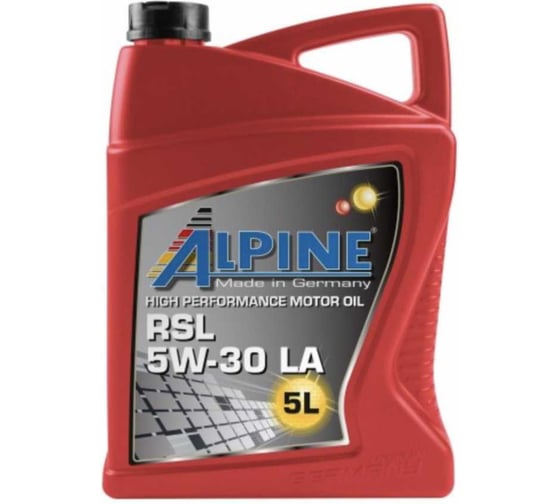 Изображение товара Масло моторное синтетическое Alpine RSL 5W-30 LA 5L 0100302