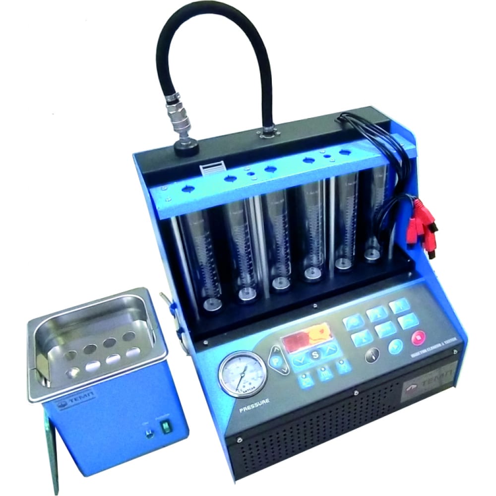 Установка для промывки инжекторов ТЕМП тестер бензиновых форсунок для диагностики и промывки форсунок topauto