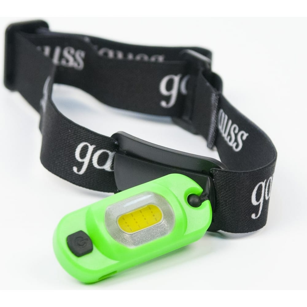 Налобный фонарь Gauss, цвет черный/зеленый GF408 GFL408 - фото 1