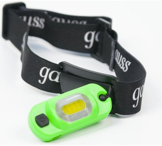 Изображение товара Налобный аккумуляторный фонарь Gauss 3W 150lm Li-ion 300mAh LED GF408