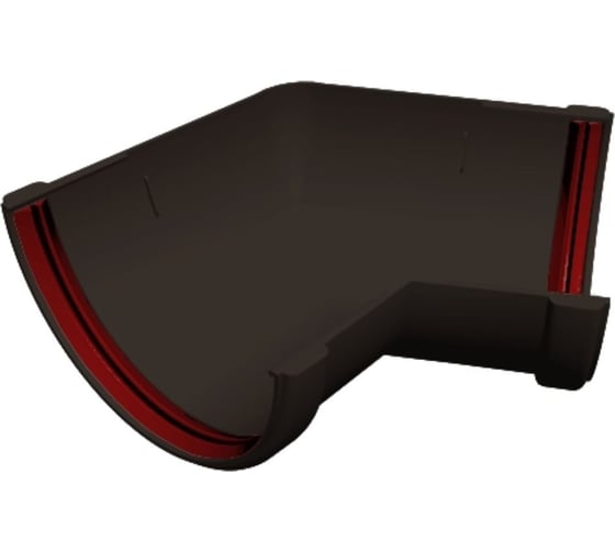 Изображение товара Угол желоба Grand Line 135 град. Классика 120 ПВХ GL коричневый (RR32) 223416